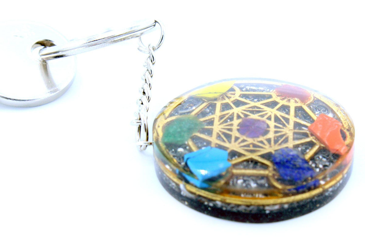 Orgonite Power Keyring – alternate angle, NooEdge UK