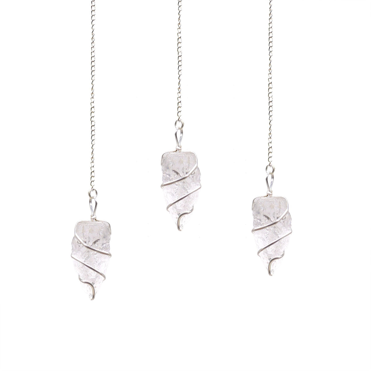 Raw Gemstone Pendulum – Rock Quartz, NooEdge UK