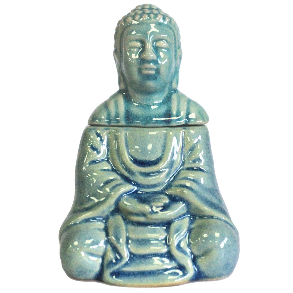 Sitting Buddha Oil Burner – Blue, NooEdge UK