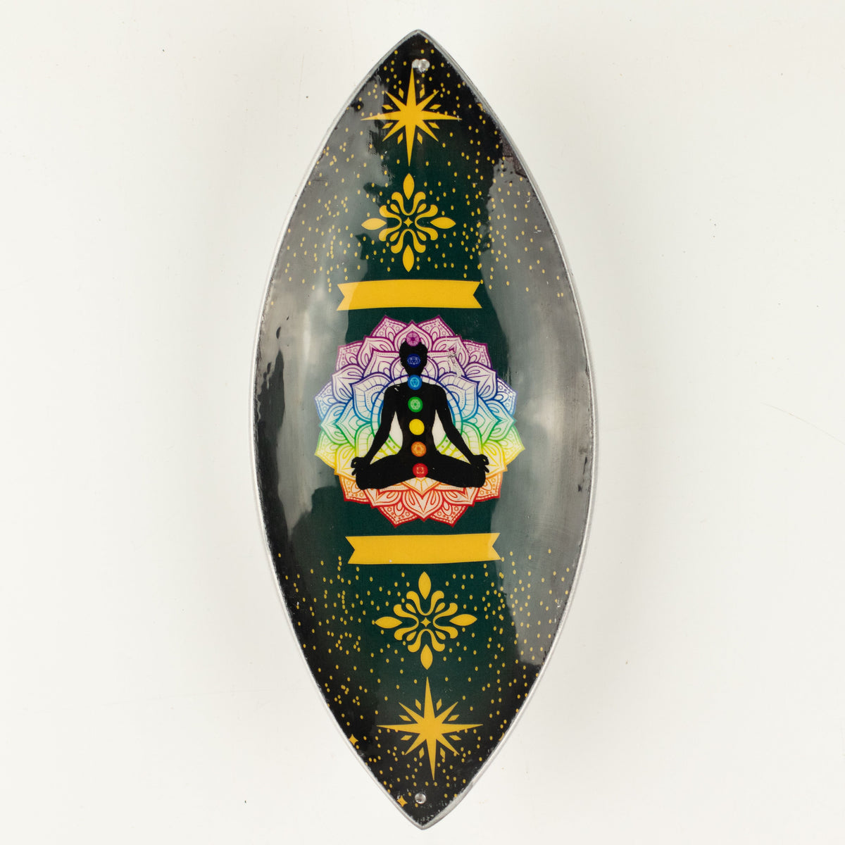 Enamelled Incense Bowl – Aluminium Lotus Buddha Chakra – NooEdge UK