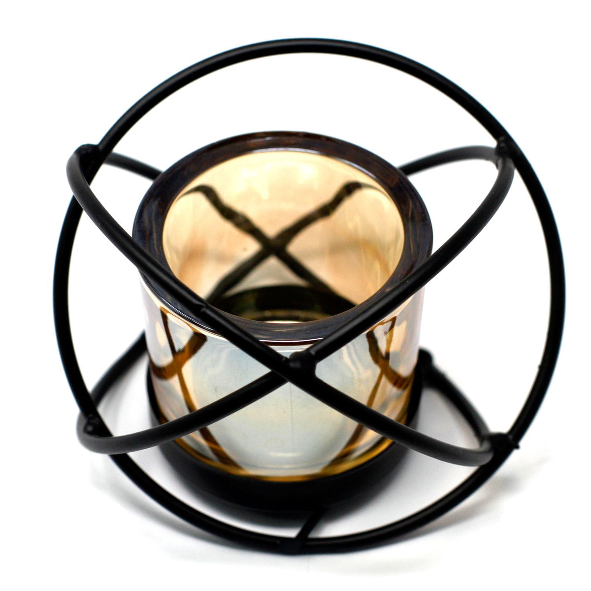 Centrepiece Iron Votive Candle Holder – 1 Cup Single Ball close-up, NooEdge UK