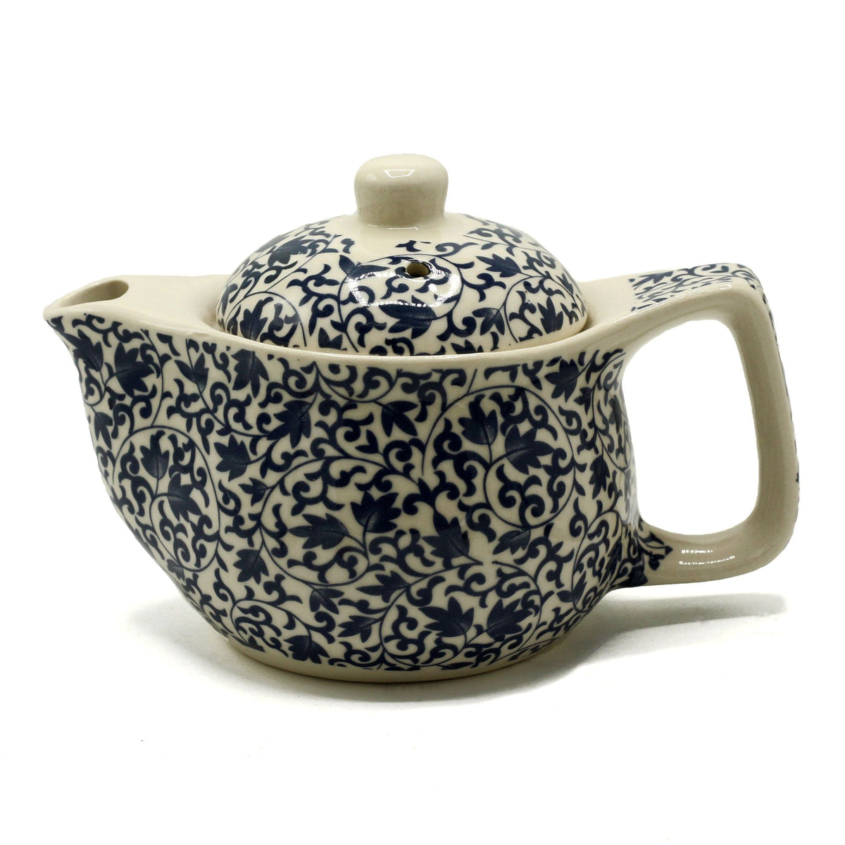 Small Herbal Teapot – Blue Pattern, NooEdge UK