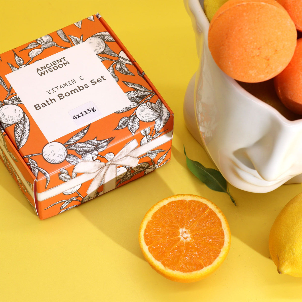 Set of 4 Vitamin C Bath Bombs – Aromatherapy Quartet, NooEdge UK