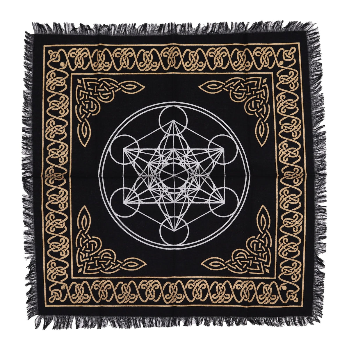Esoteric Fringed Altar Cloth – Chakra Chart, NooEdge UK