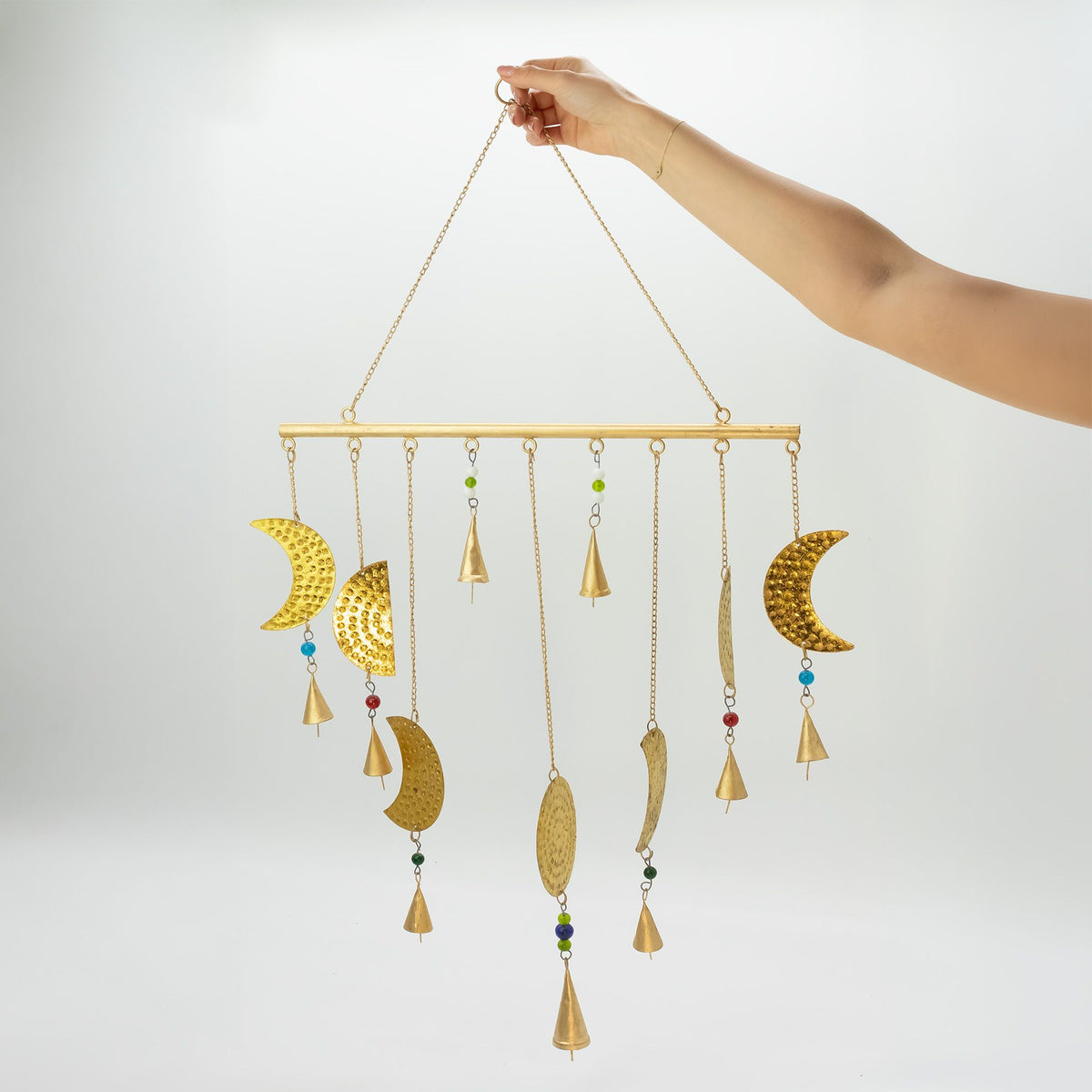 Indian Chimes – Brass Moon Phases Chimes, NooEdge UK