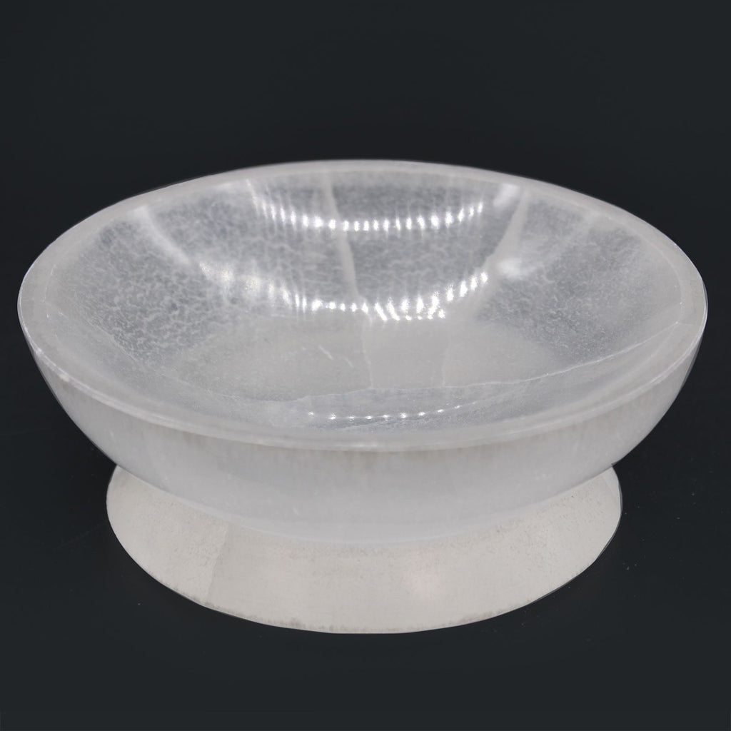 Selenite Ritual Bowl – 13cm alternate view, NooEdge UK
