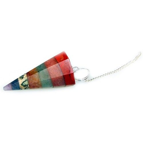 Crystal Pendulum – 7 Slice Chakra Style, NooEdge UK