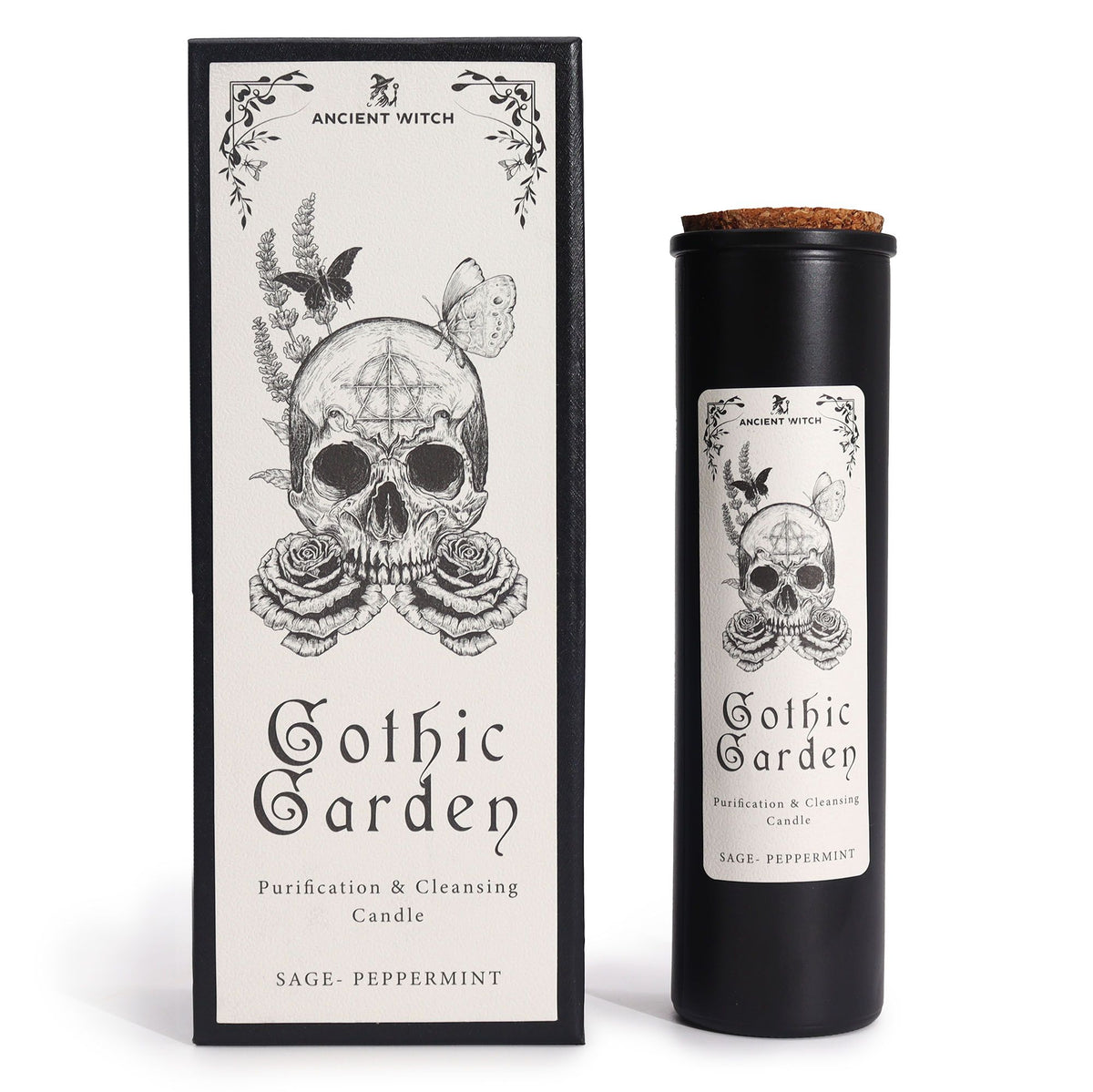 Ancient Witch Ritual Candles – Gothic Garden detail, NooEdge UK