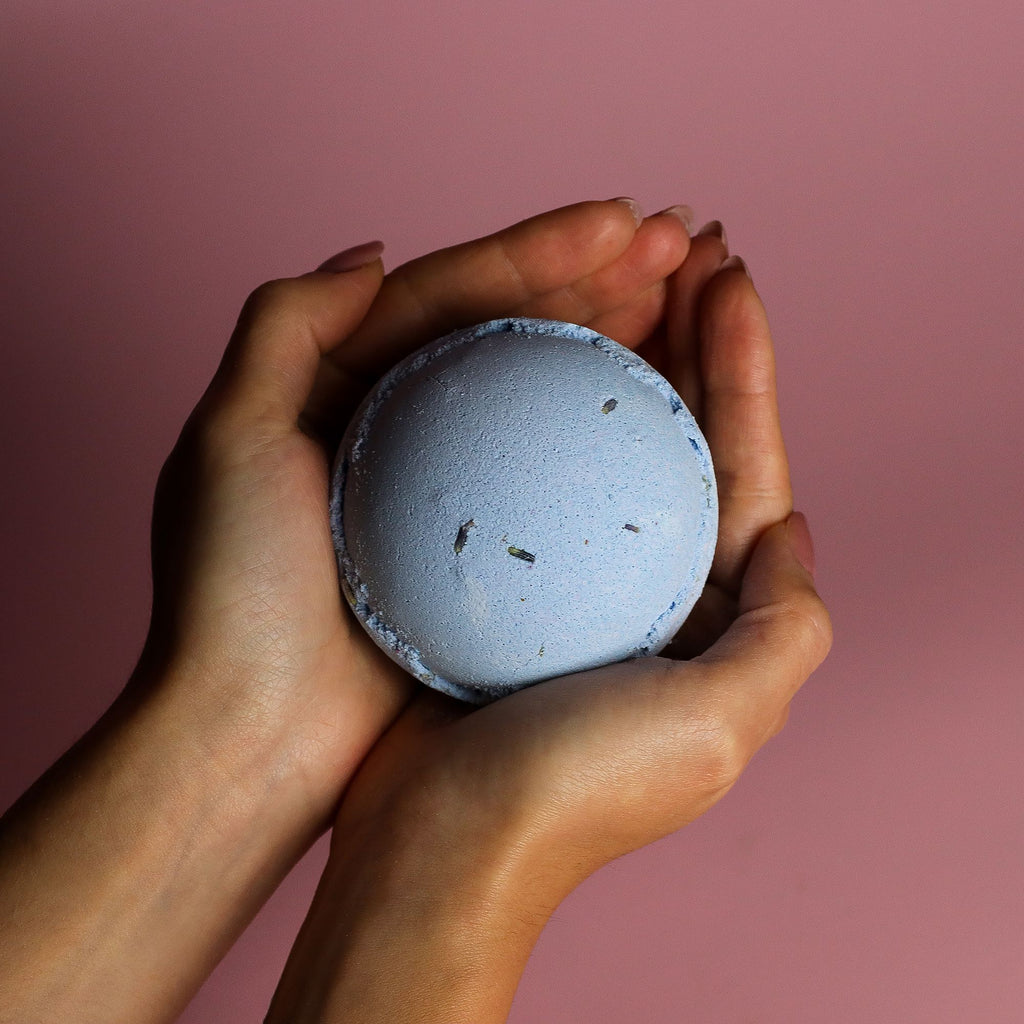 Set of 3 Lavender & Seeds Bath Bombs alternate view, NooEdge UK