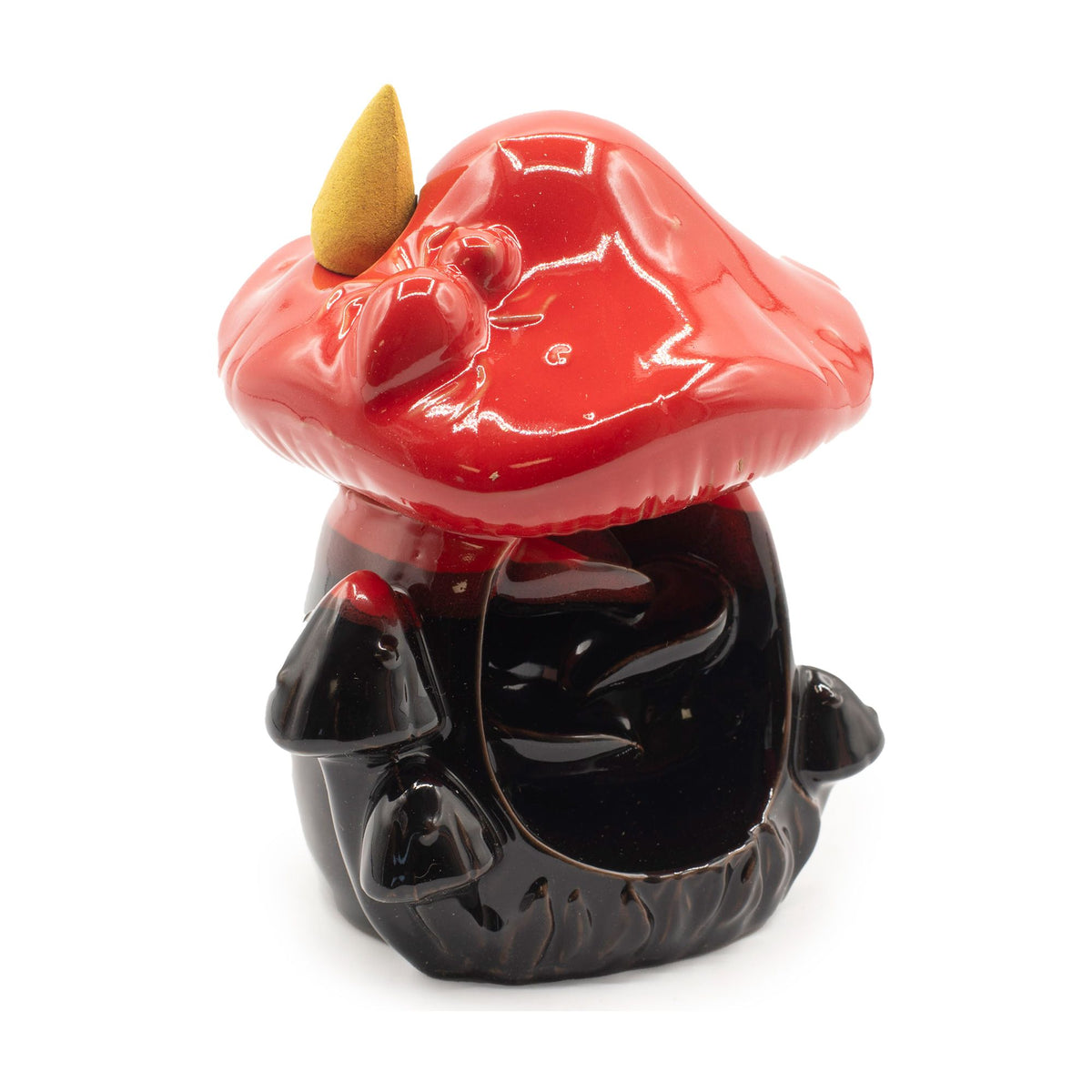 Backflow Incense Burner – Large Red Mushroom, NooEdge UK