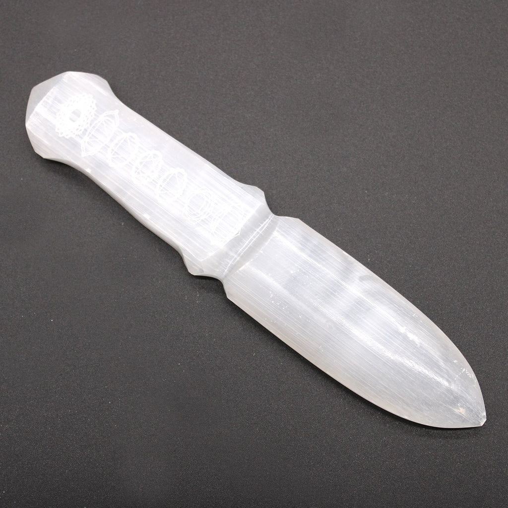 Selenite Ritual Knife – Chakra – NooEdge UK