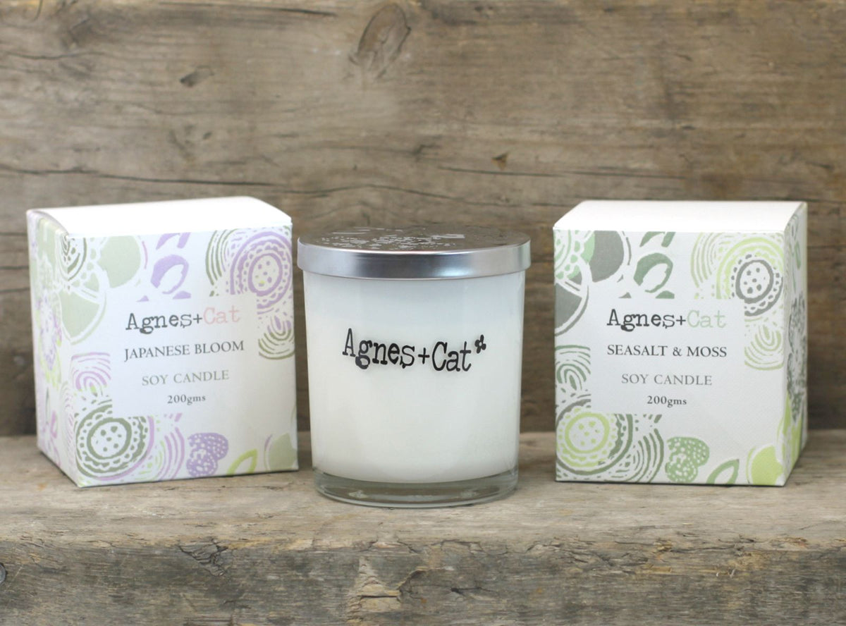 Agnes + Cat Votive Candle – alternate angle, NooEdge UK