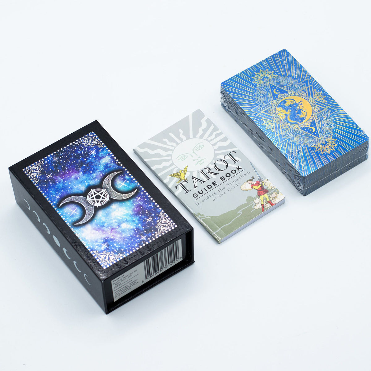 Blue Foil Tarot Card Set Moon Face, NooEdge UK