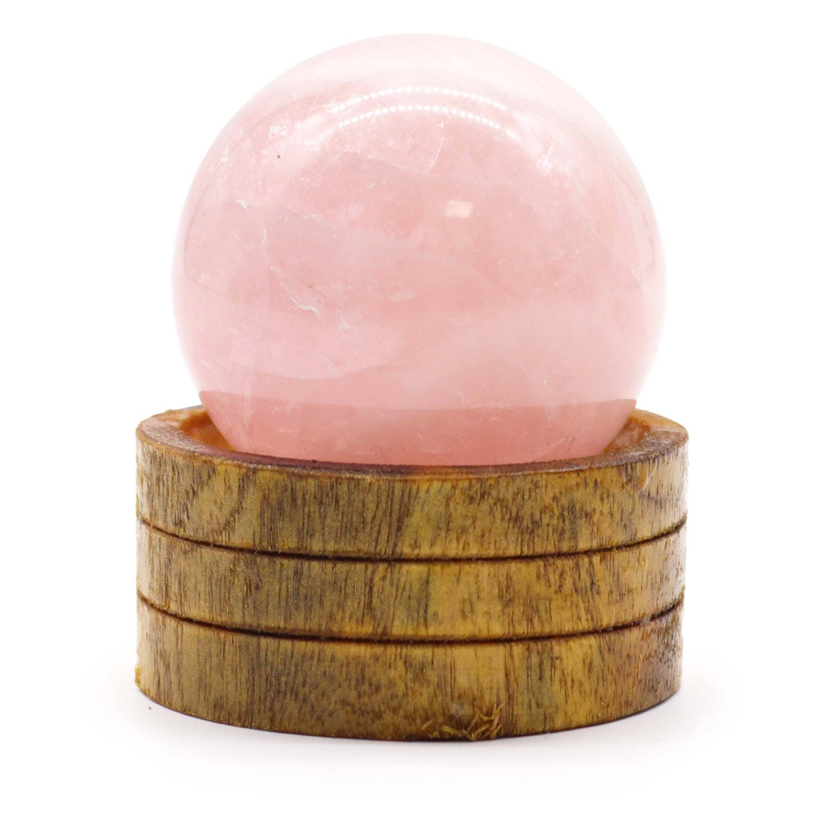 Gemstone Sphere 50mm – Rose Quartz with Stand, NooEdge UK