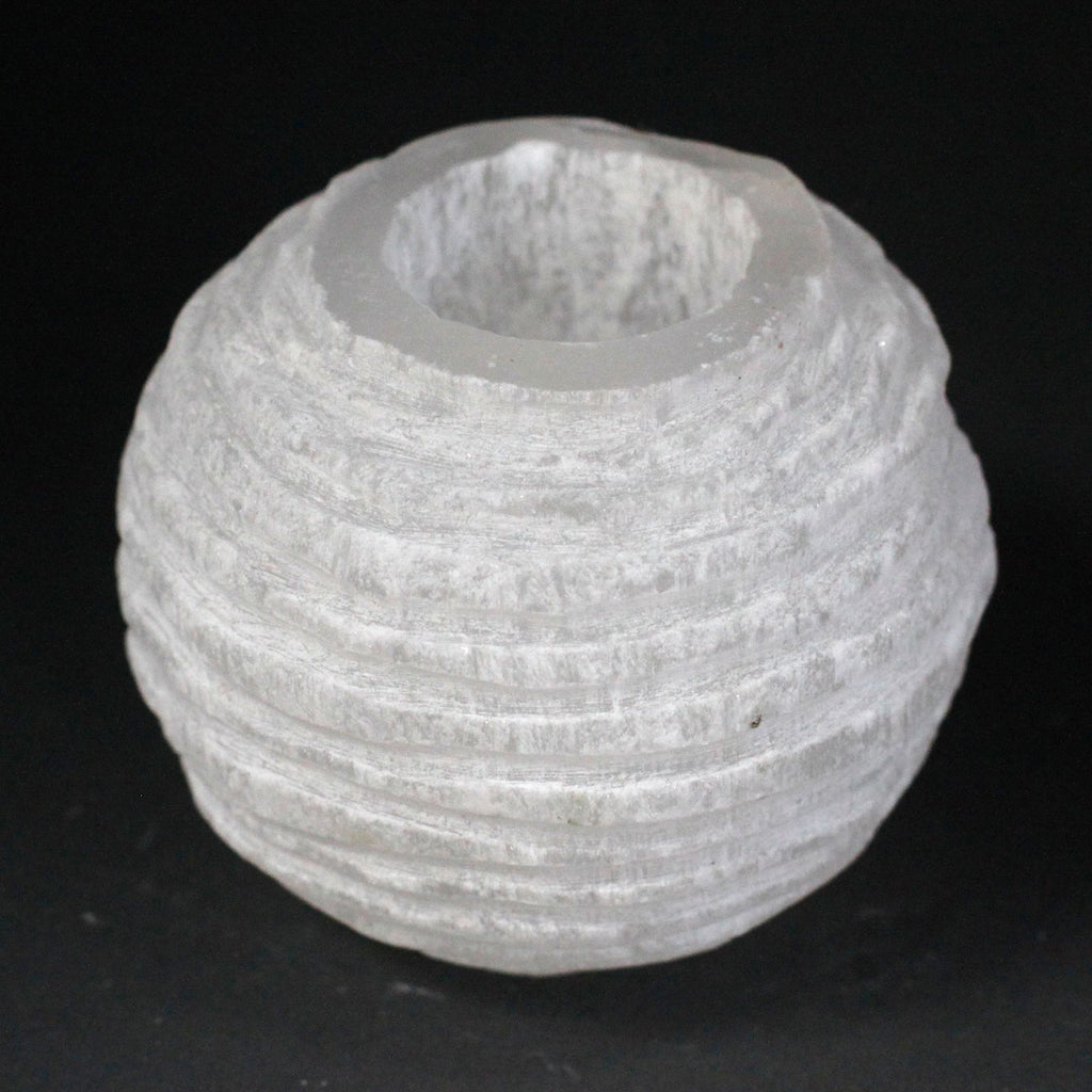Selenite Snowball Candle Holder, NooEdge UK