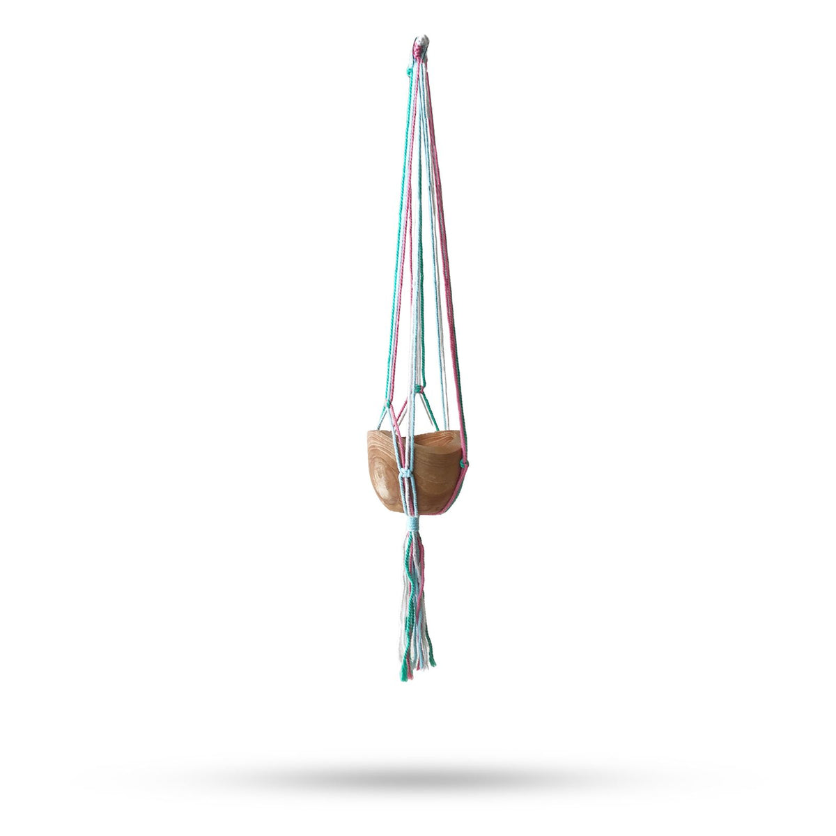 Macrame Pot Holder Classic – Pastal Tones Terrace Medium Pot, NooEdge UK