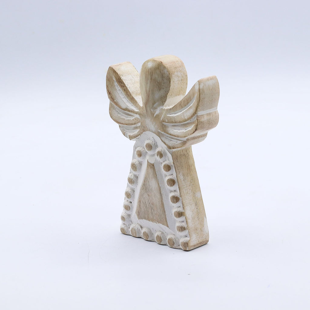 Mango Wood Angel – alternate angle, NooEdge UK