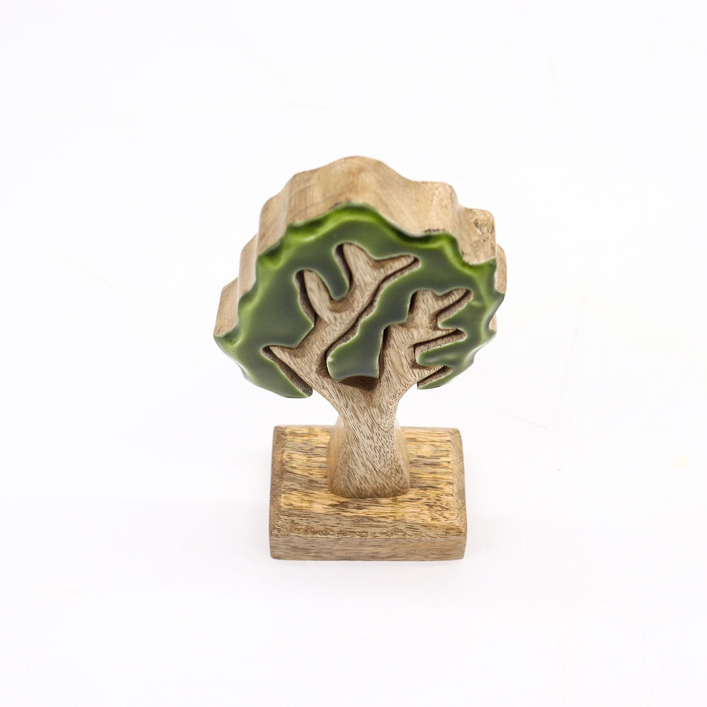 Single Tree 3D Wooden Decoration – front view, NooEdge UK