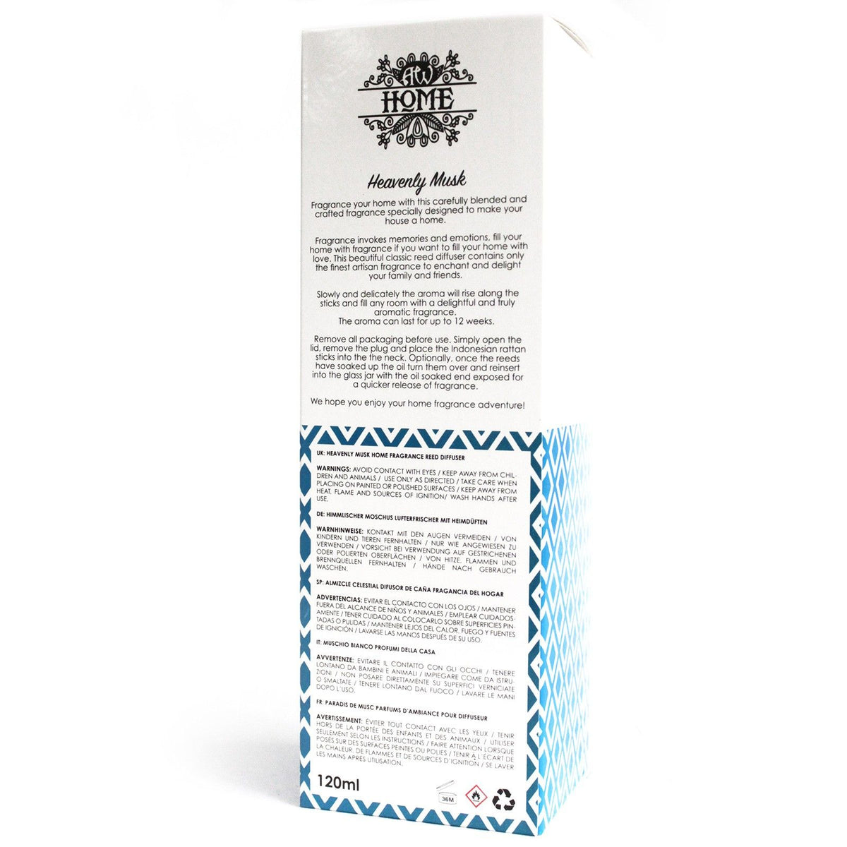 120ml Reed Diffuser – Heavenly Musk, NooEdge UK