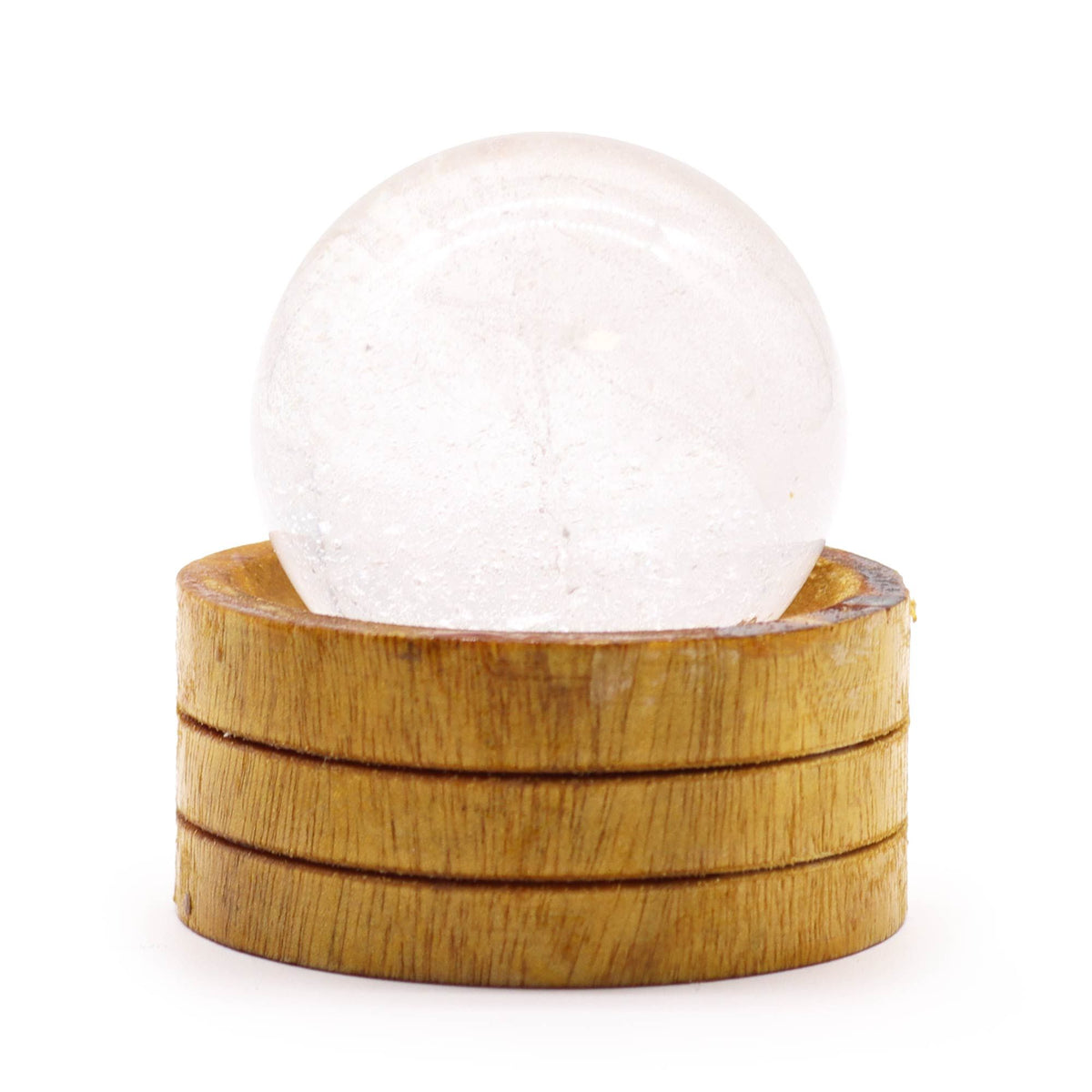 Gemstone Sphere 50mm – Clear Quartz with Stand, NooEdge UK