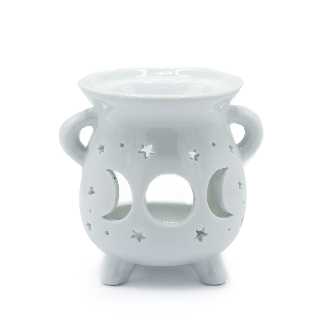 Cauldron Oil Burner Moon Phase – White, NooEdge UK