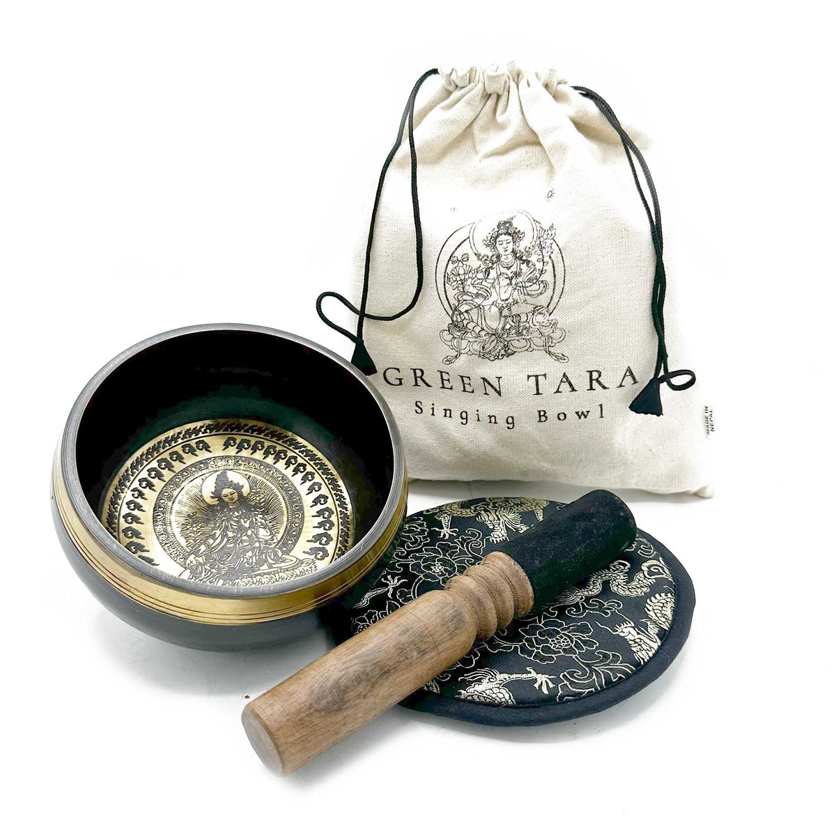 Hand Beaten & Engraved Singing Bowl Gift Set - 14cm – Green Tara, NooEdge UK