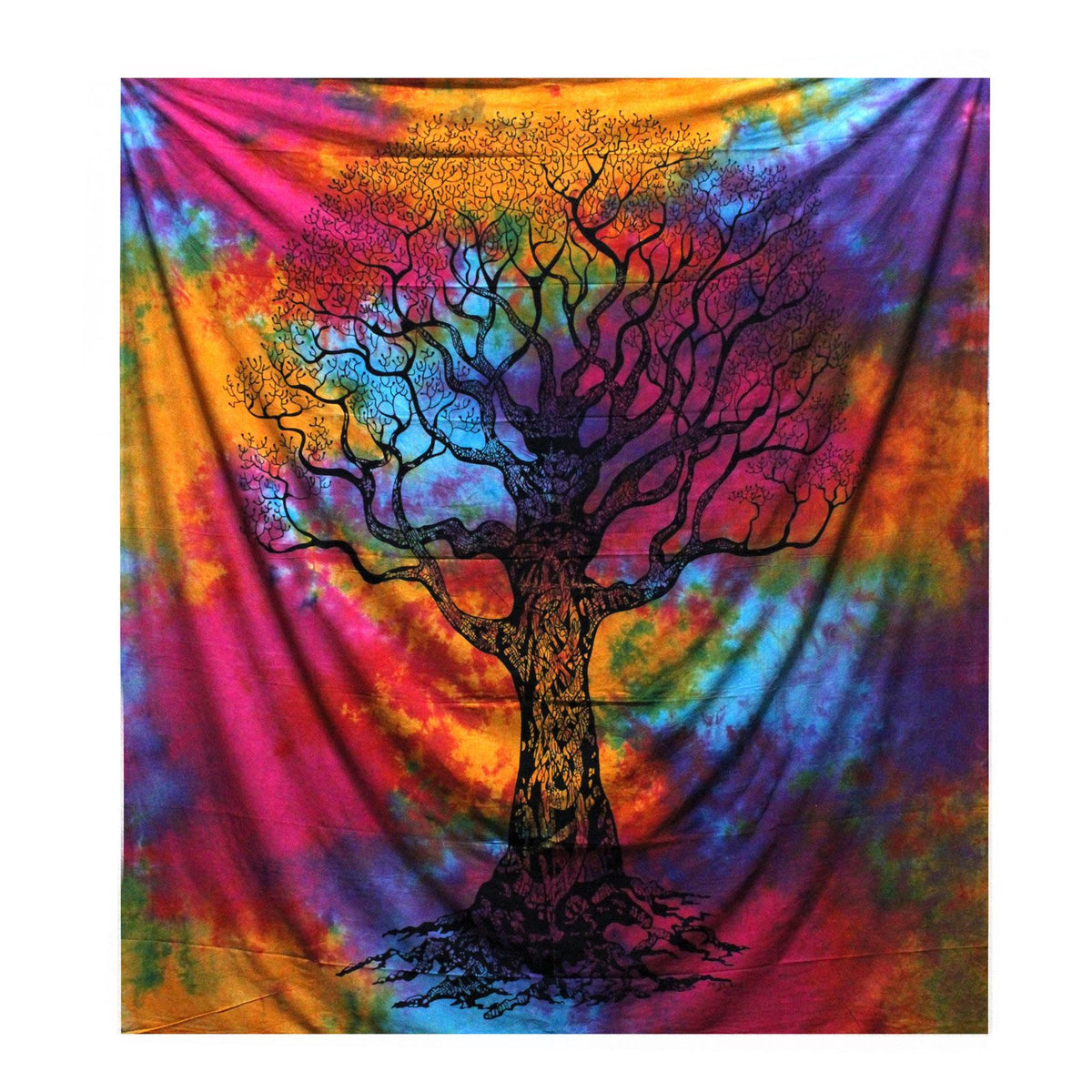 Double Cotton Bedspread + Wall Hanging – Winter Tree, NooEdge UK