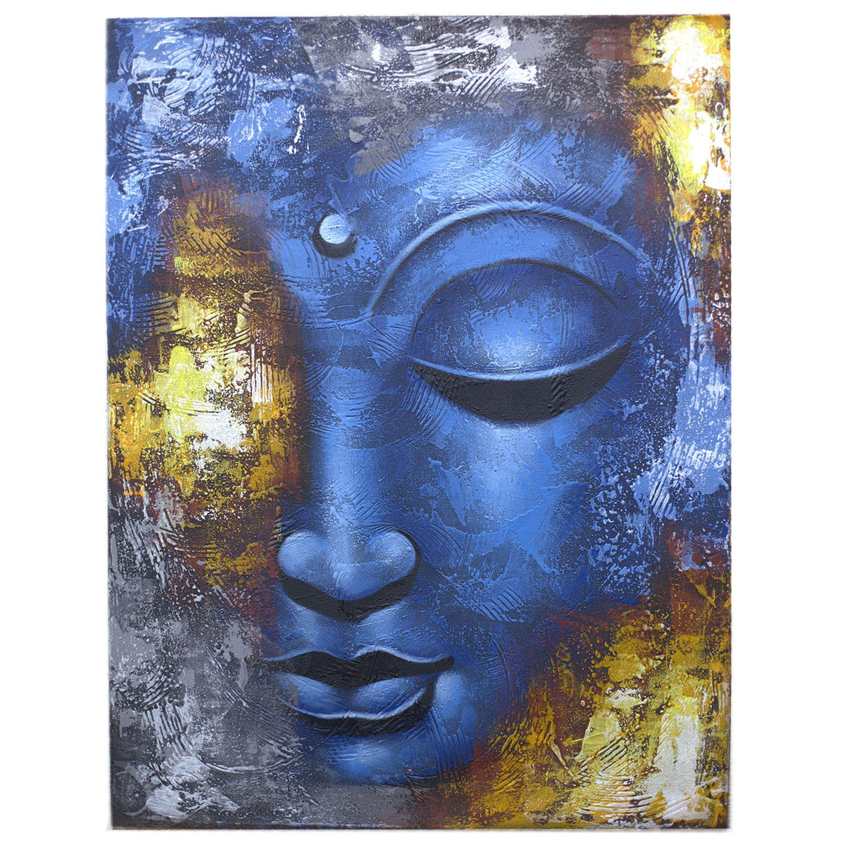 Buddha Painting – Blue Face Abstract, NooEdge UK