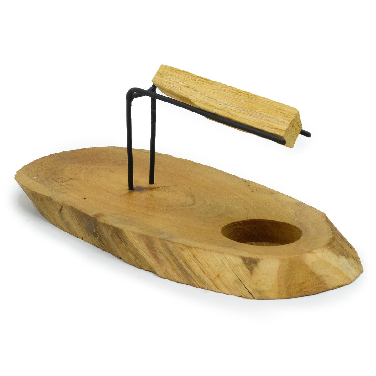 Palo Santo Heater – Natural Gamhar Wood detail, NooEdge UK