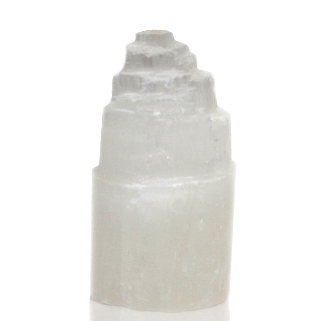Natural Selenite Tower Lamp – 15 cm – NooEdge UK