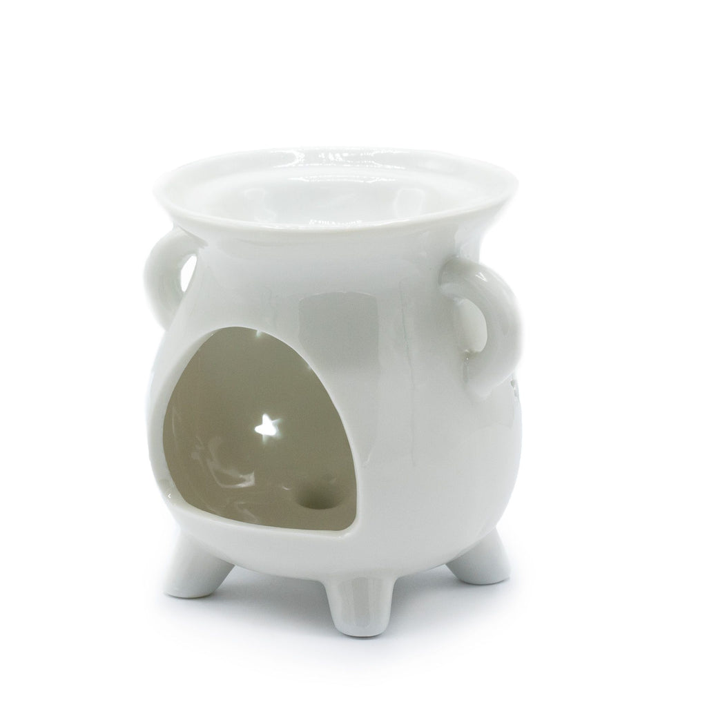 Cauldron Oil Burner Moon Phase – front view, NooEdge UK