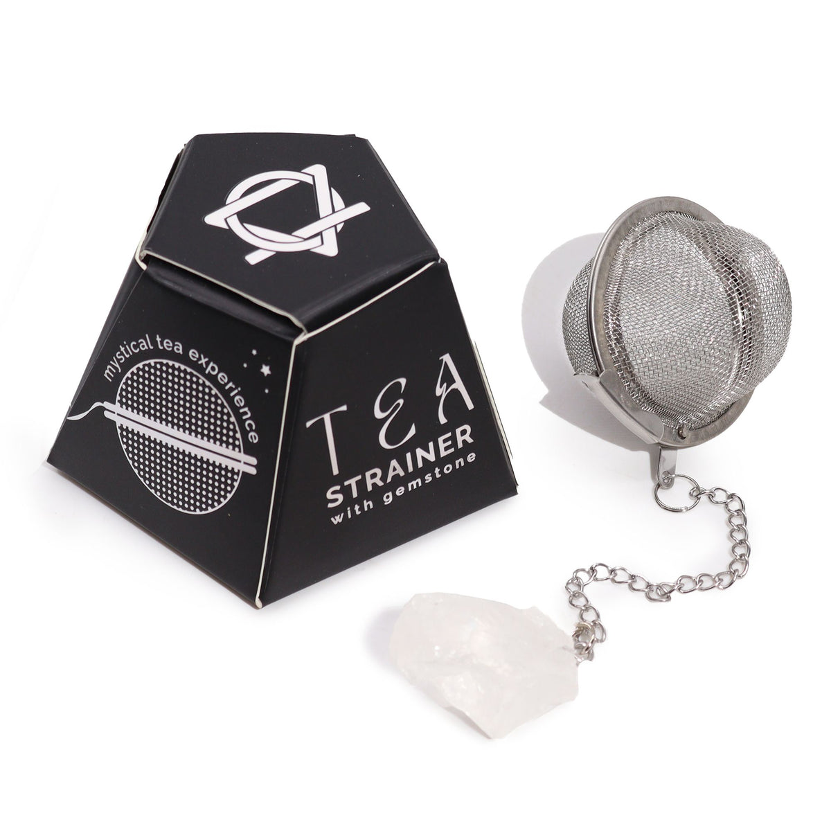 Raw Crystal Gemstone Tea Strainer – Rock Quartz, NooEdge UK