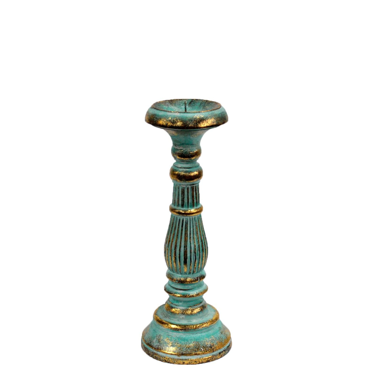 Small Candle Stand – Turquoise Gold, NooEdge UK