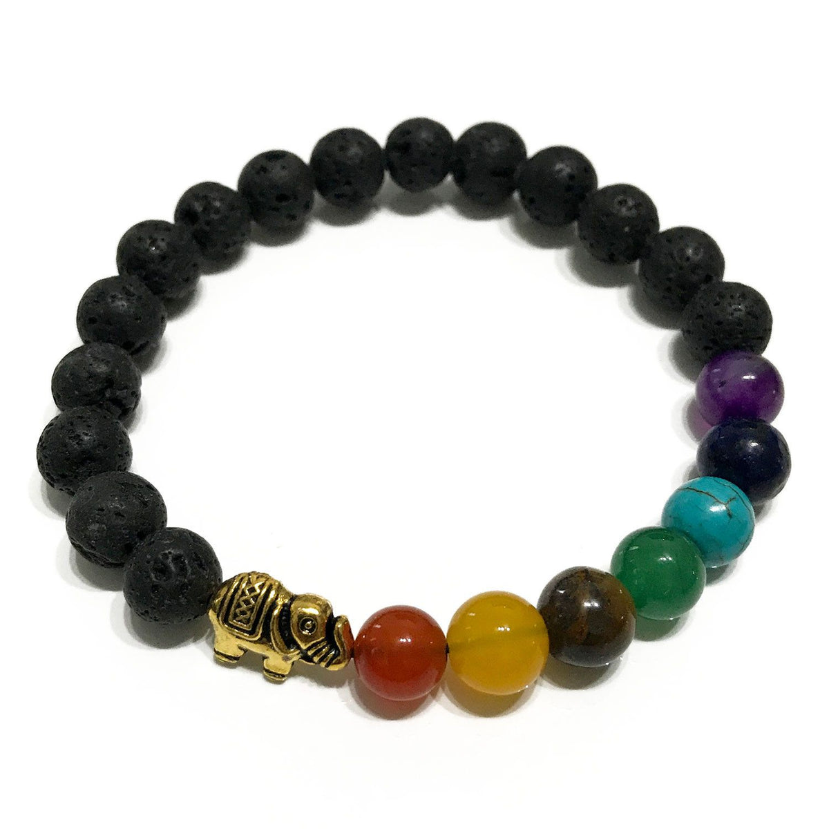 Lava Stone Bracelet – Elephant Chakra, NooEdge UK