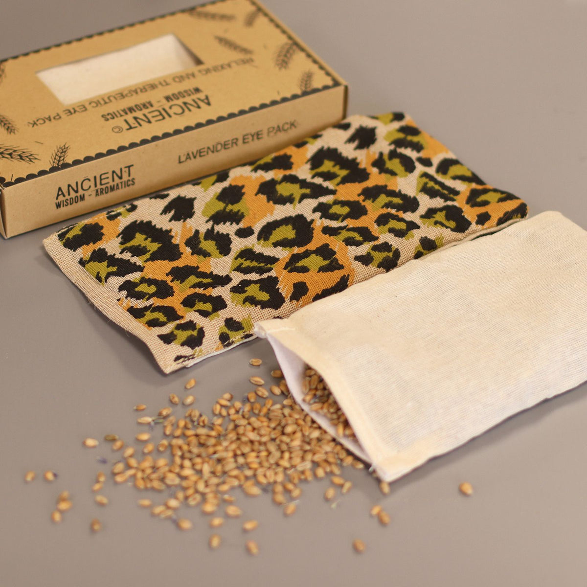 Lavender Natural Cotton and Juco Eye Pillow in Gift Box – Night Leopard, NooEdge UK
