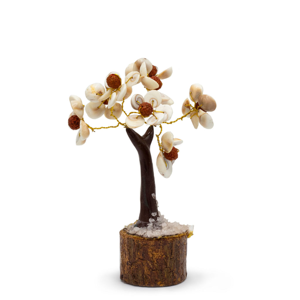 Gomati Chakra Circle Stone Tree with Rudraksha – alternate angle, NooEdge UK