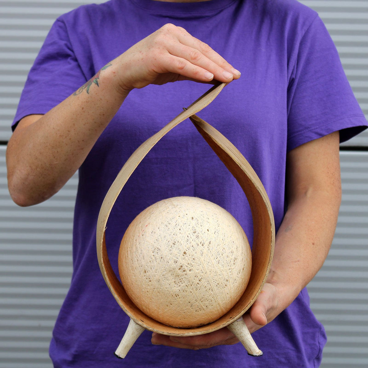 Natural Coconut Lamp – alternate angle, NooEdge UK