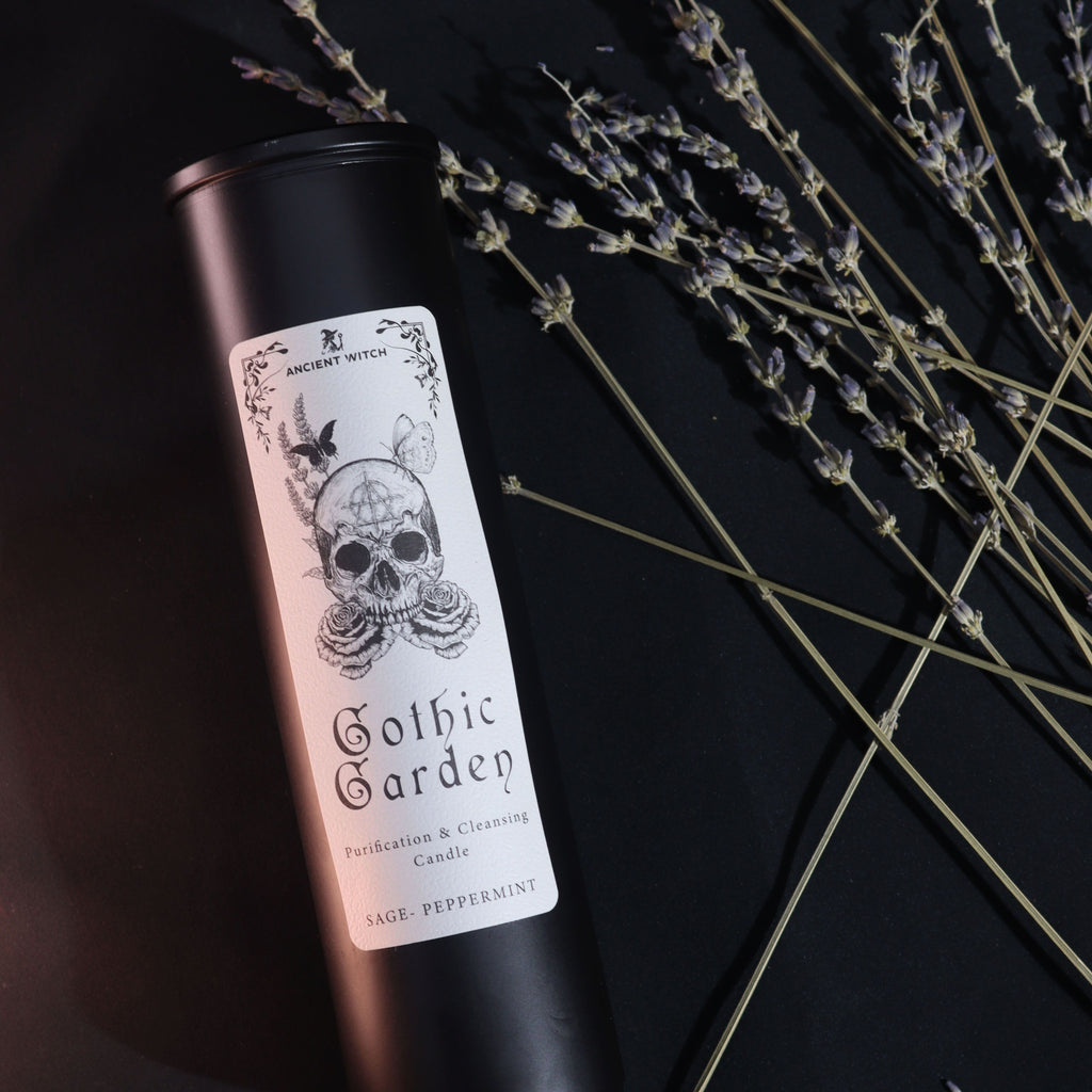Ancient Witch Ritual Candles – Gothic Garden close-up, NooEdge UK