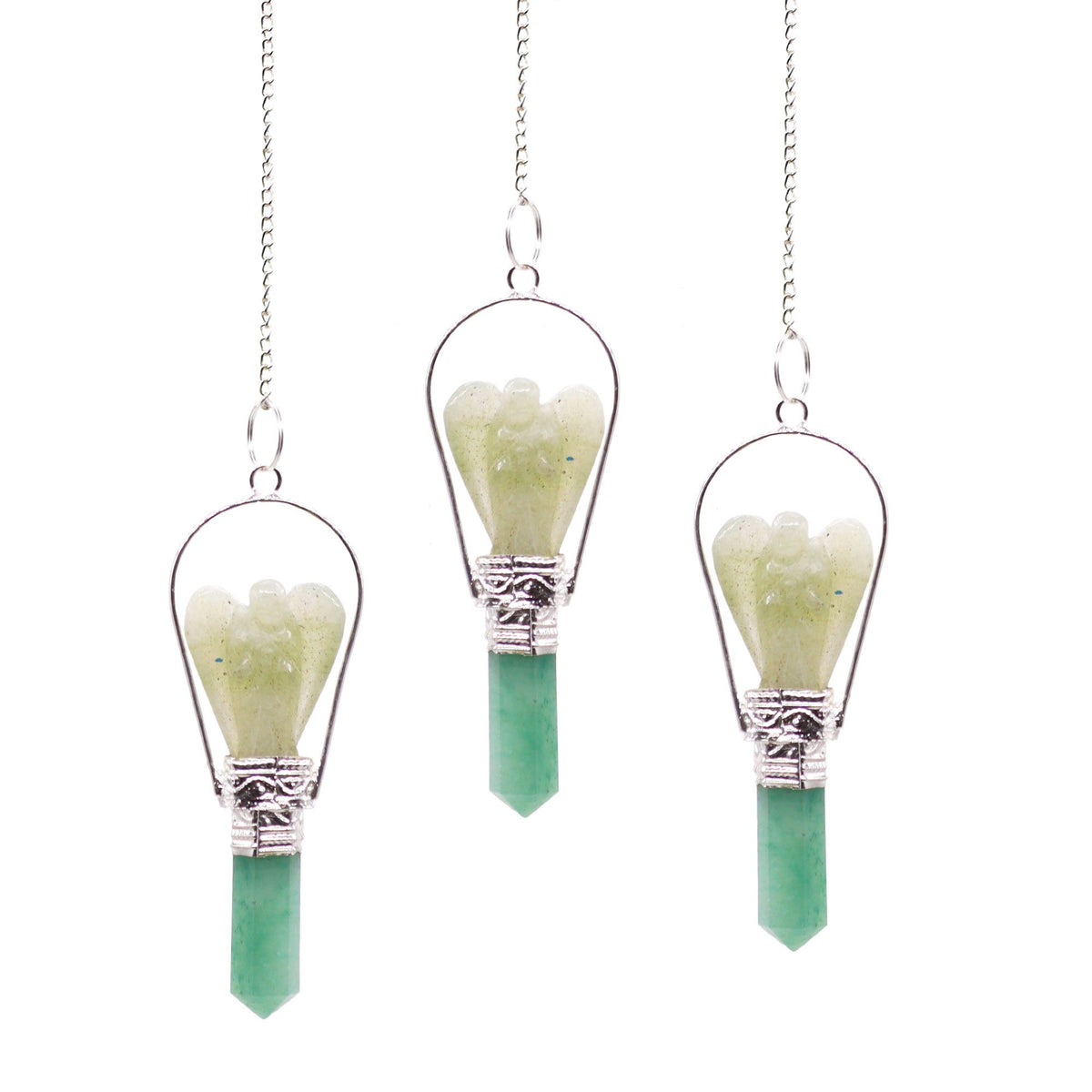 Angel Pendulum with Ring – Green Aventurine, NooEdge UK