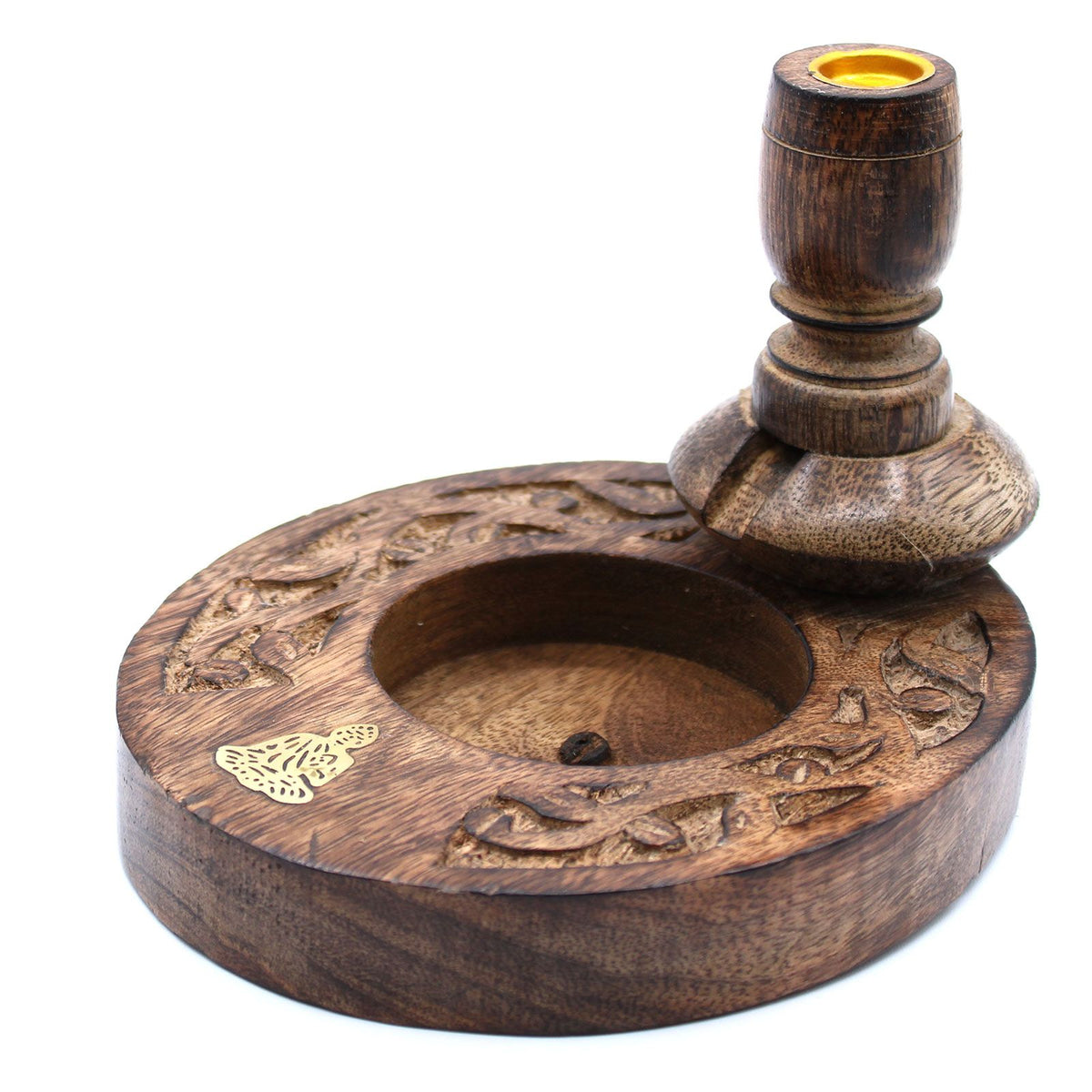 Small Mango Wood Backflow Burner – Brass Buddha, NooEdge UK