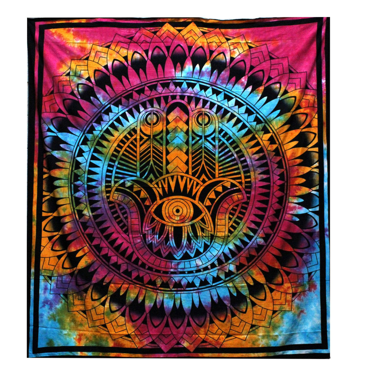Double Cotton Bedspread + Wall Hanging – Hamsa, NooEdge UK