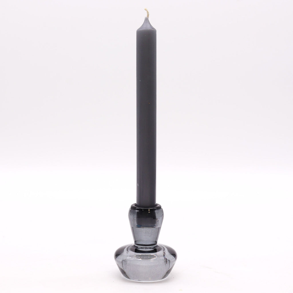 Mushroom Flip Dinner Candle / Tealight Holder – Midnight Grey close-up, NooEdge UK
