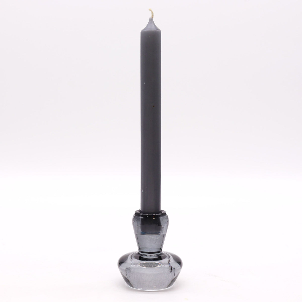 Mushroom Flip Dinner Candle / Tealight Holder – Midnight Grey close-up, NooEdge UK