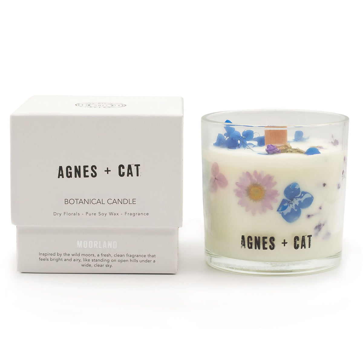 Agnes + Cat Botanical Soy Wax Candle – Moorland, NooEdge UK