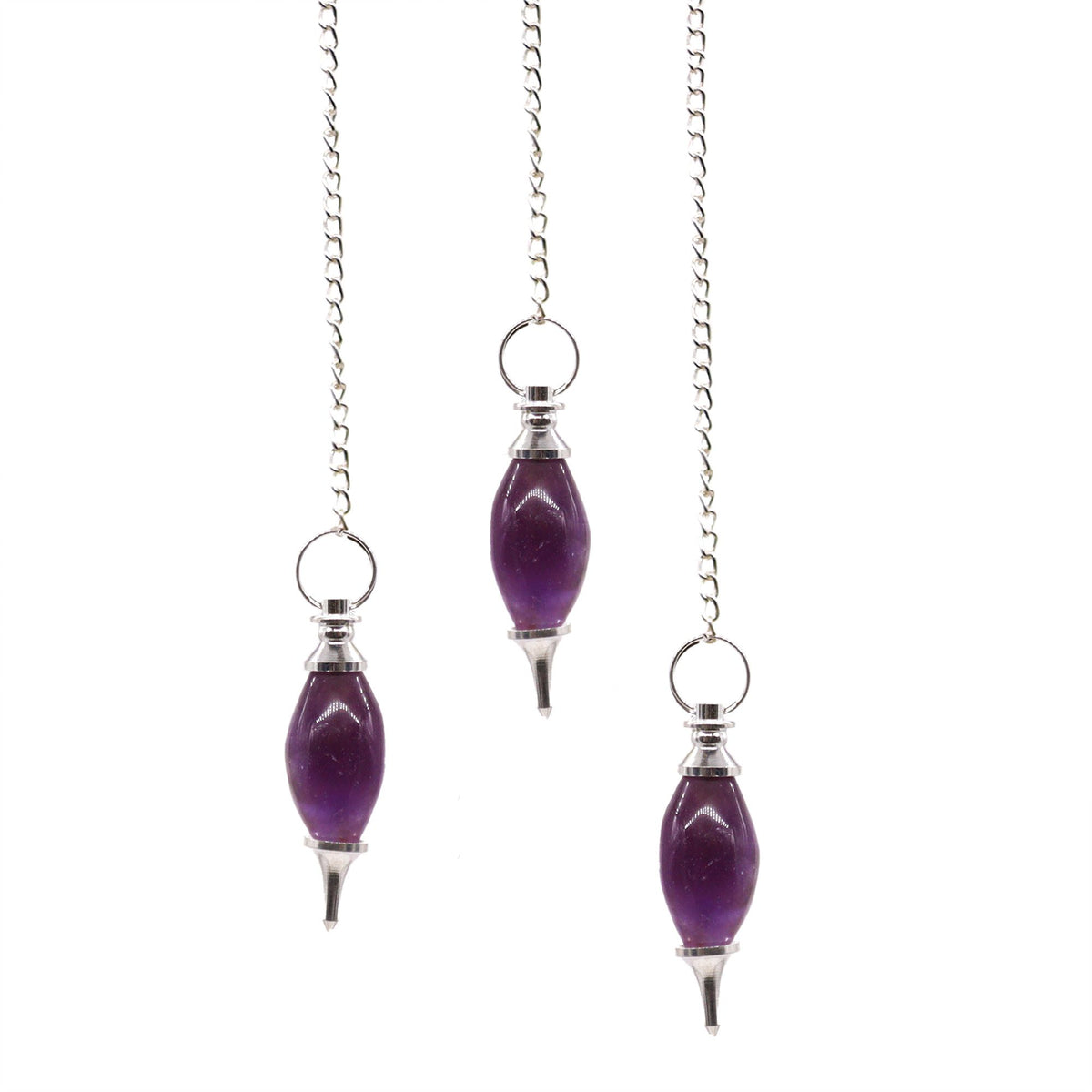 Lingam Shaped Gemstone Pendulum – Amethyst, NooEdge UK
