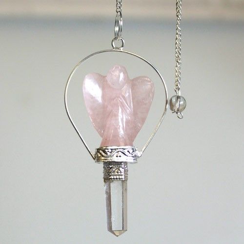 Angel Pendulum with Ring – Rose Quartz, NooEdge UK