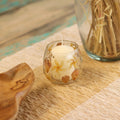 Natural Floral Glass Candle Holder – Rosa Straight (8x8cm), NooEdge UK