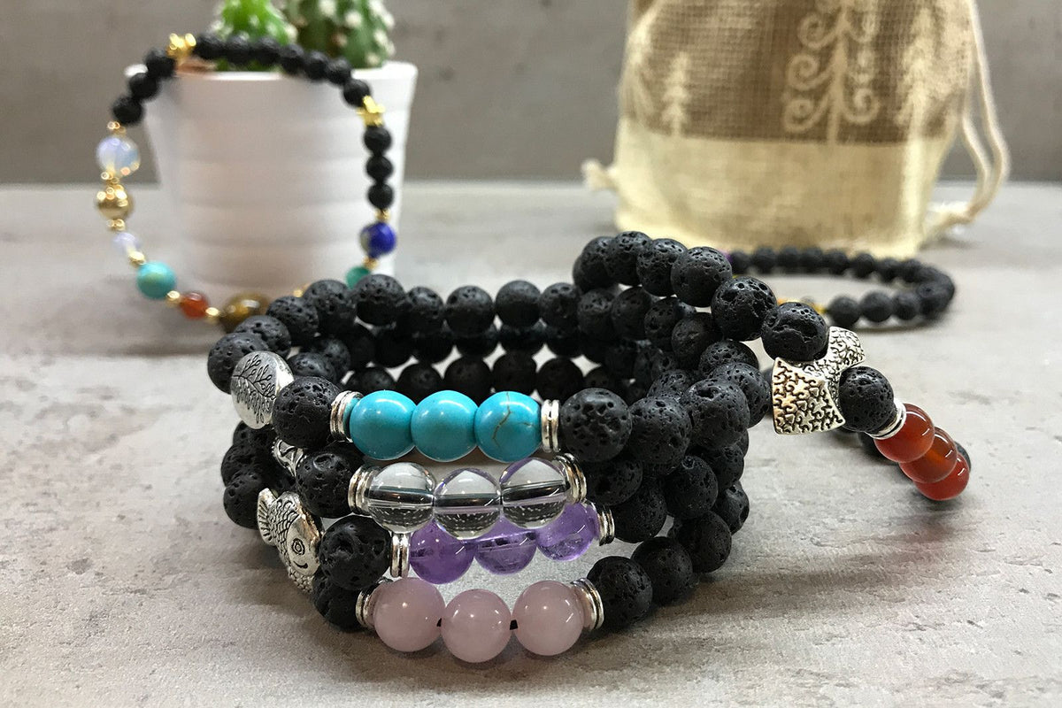 Lava Stone Bracelet – alternate angle, NooEdge UK