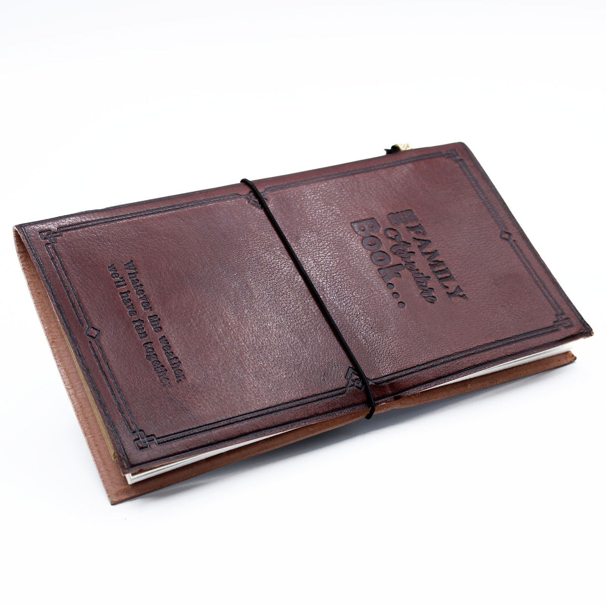 Handmade Leather Journal 80 Pages – Our Family Adventure Book (Brown), NooEdge UK