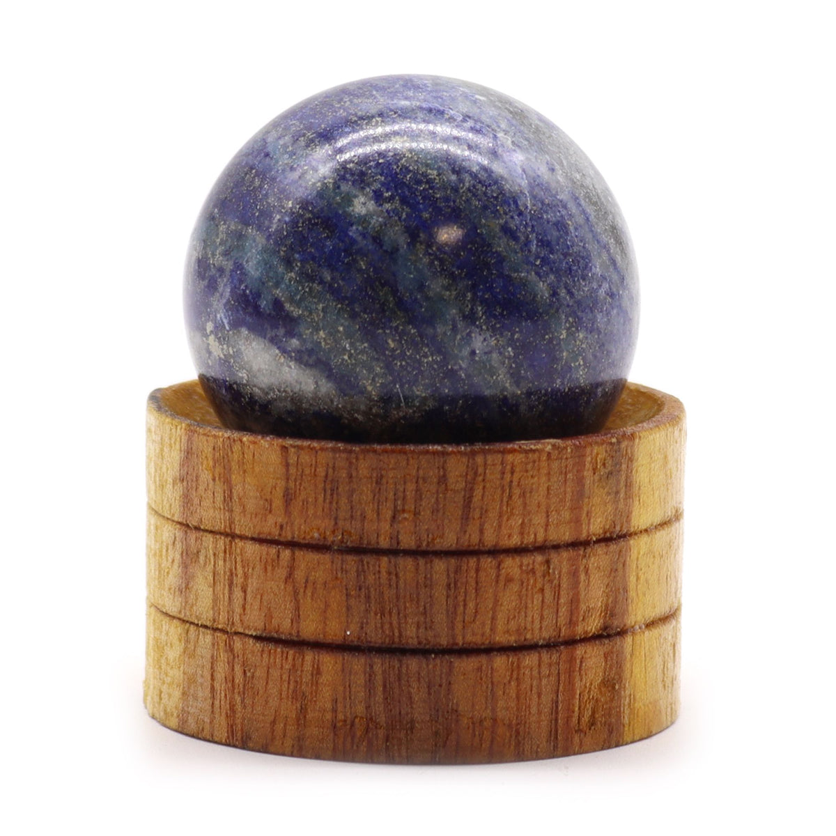 Gemstone Sphere 40mm – Afghan Lapis with Stand, NooEdge UK